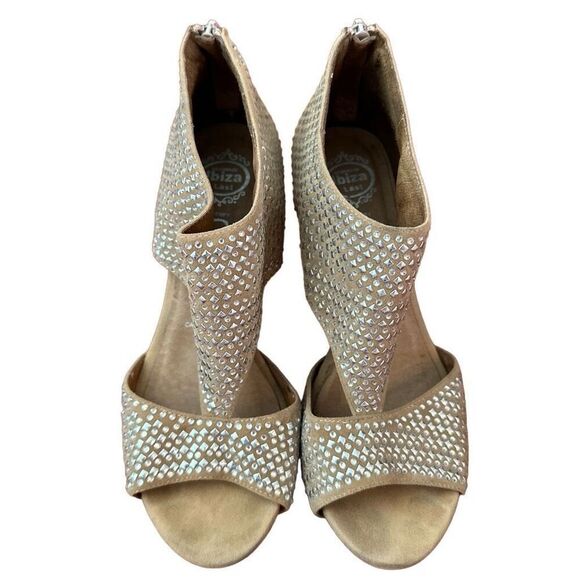 Jeffrey Campbell Shoes - Jeffrey Campbell nude and crystal heels - size 8